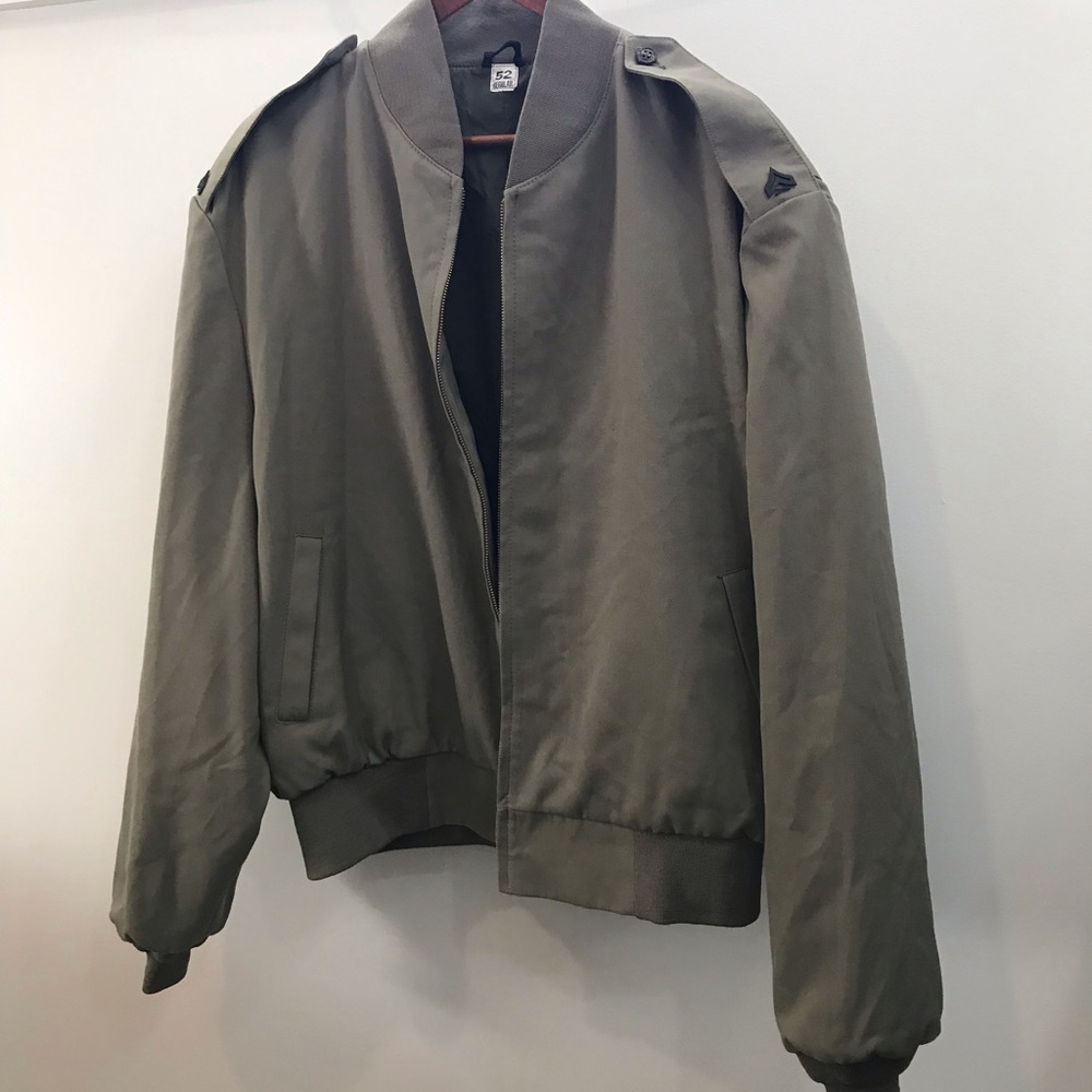 Green Military Officer Bomber Jacket Size  L 52R
